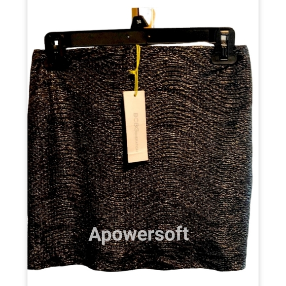 2/$20 Bcbgeneration  gunmetal mini skirt - Picture 2 of 4
